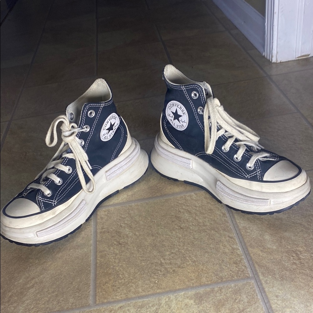 Converse High-Top Sneakers in Black and White